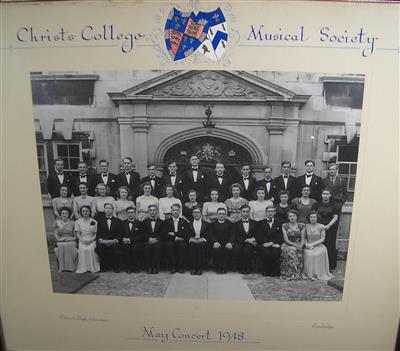 cc00490 Musical Society May 1948 concert.jpg; cc00490; Christ's College Musical Society May Concert 1948; Photograph